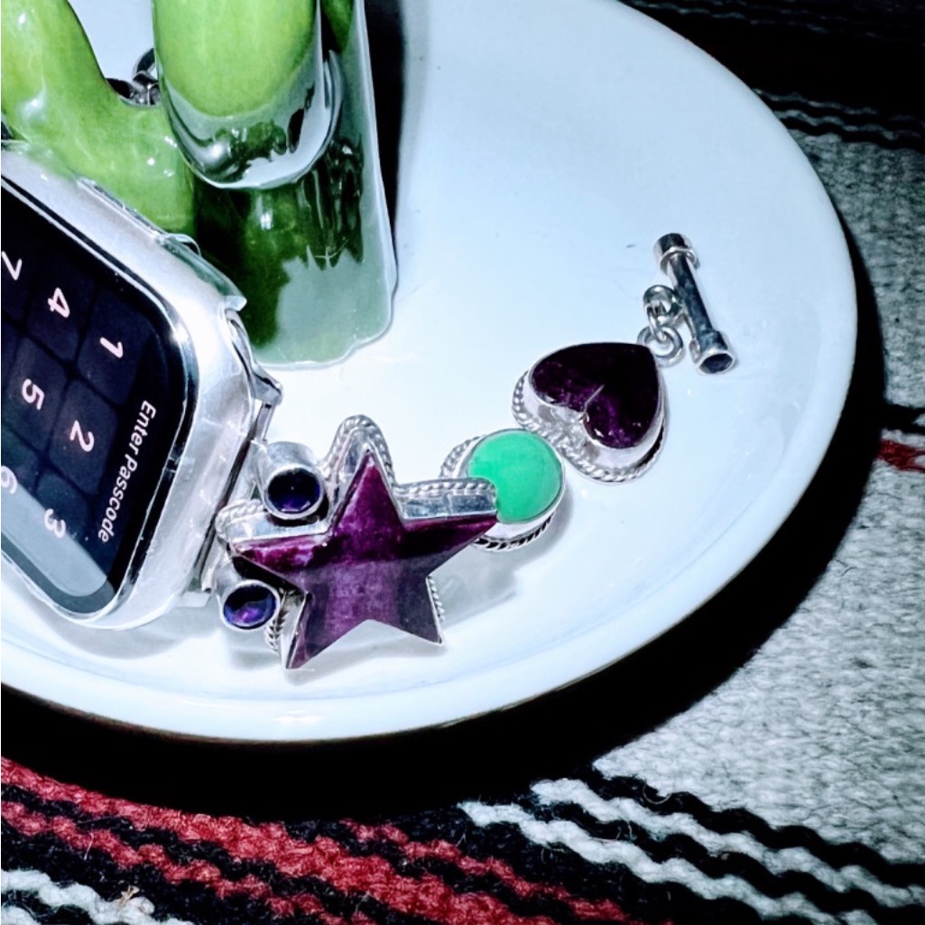 Spiny Oyster Vericite Amathyst Apple Watch Tips 65-8Wrist 199$